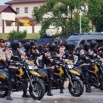Kesiapan Anggota saat Latihan Simulasi Penanganan Unjnuk Rasa. Dok Redaksi/86News.co