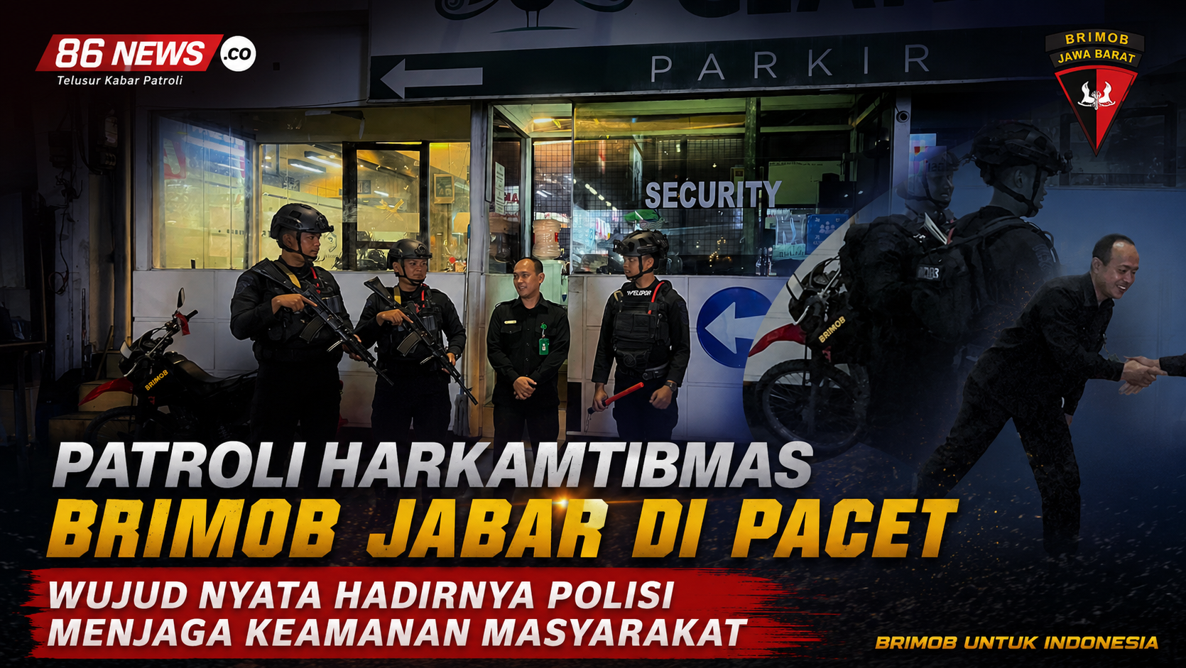 Patroli Harkamtibmas Brimob Jabar di Pacet, Wujud Nyata Hadirnya Polisi Menjaga Keamanan Masyarakat