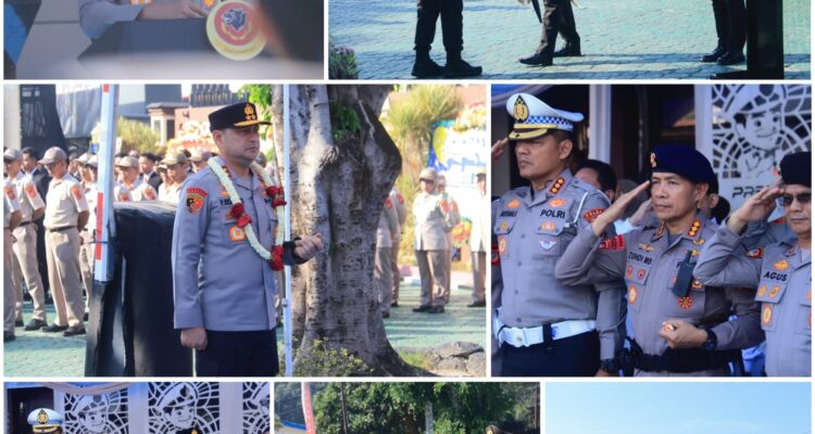 Dansat Brimob Polda Jabar Hadiri Upacara Pengukuhan dan Sertijab Kapolresta Karawang