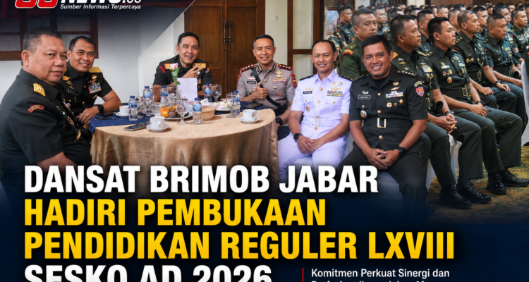 Dansat Brimob Jabar Hadiri Pembukaan Pendidikan Reguler LXVIII Sesko AD 2026