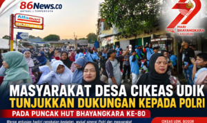 Masyarakat Desa Cikeas Udik Tunjukkan Dukungan kepada Polri pada Puncak HUT Bhayangkara Ke-80