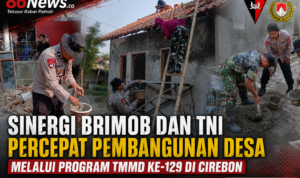 Sinergi Brimob & TNI Percepat Pembangunan Desa Melalui Program TMMD ke-129 di Cirebon