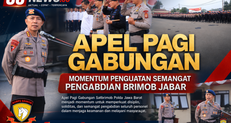 Apel Pagi Gabungan : Momentum Penguatan Semangat Pengabdian Brimob Jabar
