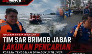 Tim SAR Brimob Jabar Lakukan Pencarian Korban Tenggelam di Waduk Jatiluhur
