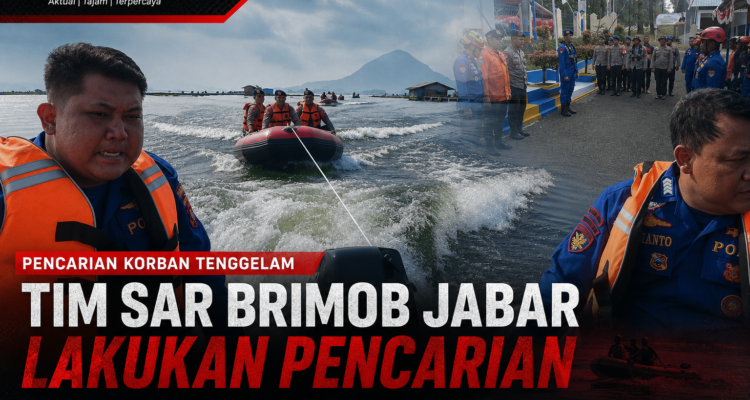 Tim SAR Brimob Jabar Lakukan Pencarian Korban Tenggelam di Waduk Jatiluhur