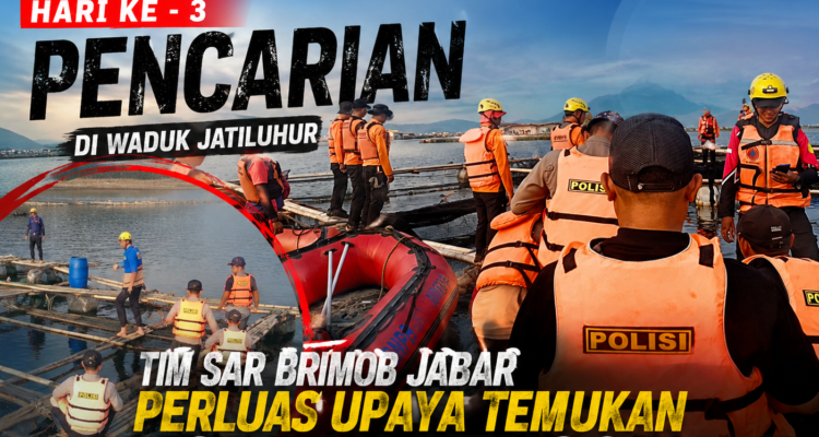 Hari ke 3 korban tenggelam di waduk Jatiluhur oleh Brimob Polda Jabar